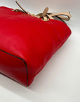 Michael Kors Red Pebbled Leather Tote Bag