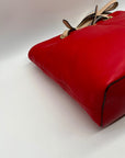Michael Kors Red Pebbled Leather Tote Bag
