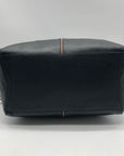Vera Bradley Black Leather Gallatin Satchel Bag