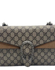 Gucci Beige And Ebony GG Supreme Dionysus Medium Shoulder Bag
