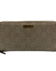 Gucci Beige Guccissima Leather Zip-Around Wallet