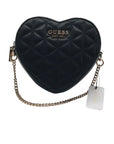 Guess Black Quilted Kori Heart Bag