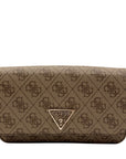 Guess Latte Noelle Flap Organizer Crossbody Bag