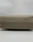 Antonio Melani Belt Turnlock Dove Croc Embossed Leather Satchel