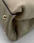Antonio Melani Belt Turnlock Dove Croc Embossed Leather Satchel