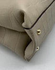 Antonio Melani Belt Turnlock Dove Croc Embossed Leather Satchel