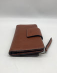 Fossil Brown Leather Double Snap Logan Wallet