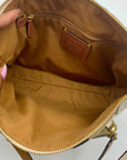 Coach Jacquard Fabric And Pebbled Leather 2Way Satchel