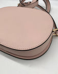 Michael Kors Pink Saffiano Leather Jet Set Travel Oval Crossbody Bag