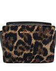 Michael Kors Brown Calf Hair Mini Selma Crossbody Bag