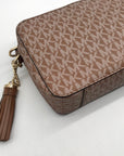 Michael Kors Brown Pebbled Leather Crossbody