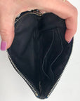 Coach Metallic Blue Pebbled Leather Kelsey Wristlet