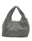 I.N.C. International Concepts Silver Mesh Crystal Hobo Bag