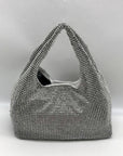 I.N.C. International Concepts Silver Mesh Crystal Hobo Bag