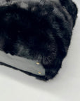 Falorni Italia Le Borse Black Fur Shoulder Bag