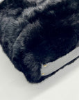 Falorni Italia Le Borse Black Fur Shoulder Bag