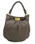 Marc Jacobs Grey Pebbled Leather Classic Q Hillier Hobo Bag