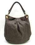 Marc Jacobs Grey Pebbled Leather Classic Q Hillier Hobo Bag