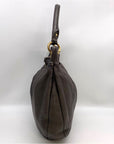 Marc Jacobs Grey Pebbled Leather Classic Q Hillier Hobo Bag