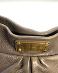 Marc Jacobs Grey Pebbled Leather Classic Q Hillier Hobo Bag