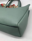 Steve Madden Mint Green Pebbled Satchel With Scarf
