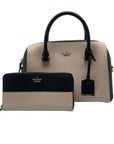 Kate Spade Beige & Black Colorblock Cameron Street Maise Satchel w/ Wallet