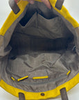 Marc Jacobs Yellow & Tan Colorblock Leather Tote Bag