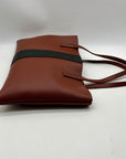 Vince Camuto Brown Pebbled Vegan Leather Luck Tote Bag