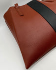 Vince Camuto Brown Pebbled Vegan Leather Luck Tote Bag