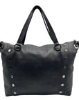 Hammit Black Leather Daniel Convertible Tote Bag