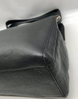 Kate Spade Black Pebbled Leather Brennan Grey Street Tote Bag