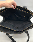 Kate Spade Black Pebbled Leather Brennan Grey Street Tote Bag