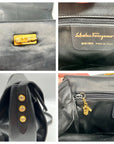 Salvatore Ferragamo Vintage Black Leather Crossbody