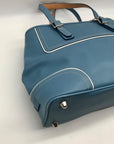 Coach Blue Leather Hampton Carryall Satchel Bag 9605