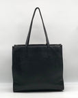 Marc Jacobs Black Snake Embossed Leather Grind Shopper Tote Bag