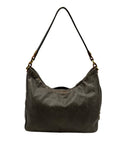 Hobo Grey Leather Shoulder Bag