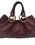 Kenneth Cole Burgundy Leather Satchel Bag