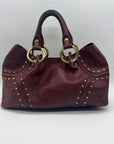 Kenneth Cole Burgundy Leather Satchel Bag
