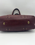 Kenneth Cole Burgundy Leather Satchel Bag