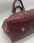Kenneth Cole Burgundy Leather Satchel Bag