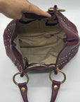 Kenneth Cole Burgundy Leather Satchel Bag