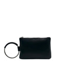 I.N.C. Black Faux Leather Charlii Bangle Crossbody Bag