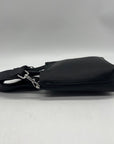 Lands End Black Pebbled Leather Tote Bag