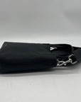 Lands End Black Pebbled Leather Tote Bag
