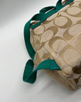Coach Khaki And Blue Vintage Canvas Backpack
