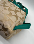 Coach Khaki And Blue Vintage Canvas Backpack
