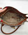 Michael Kors Ivory Monogram Canvas Hamilton Bag