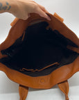 Kenneth Cole Brown Leather Tote Bag