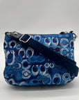 Coach Blue Fabric Poppy Shoulder Bag