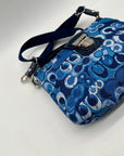Coach Blue Fabric Poppy Shoulder Bag